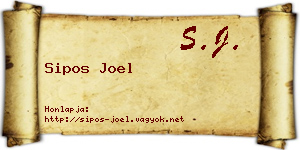 Sipos Joel névjegykártya