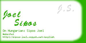 joel sipos business card